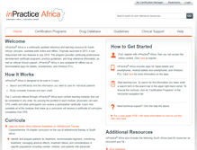 Tablet Screenshot of inpracticeafrica.com